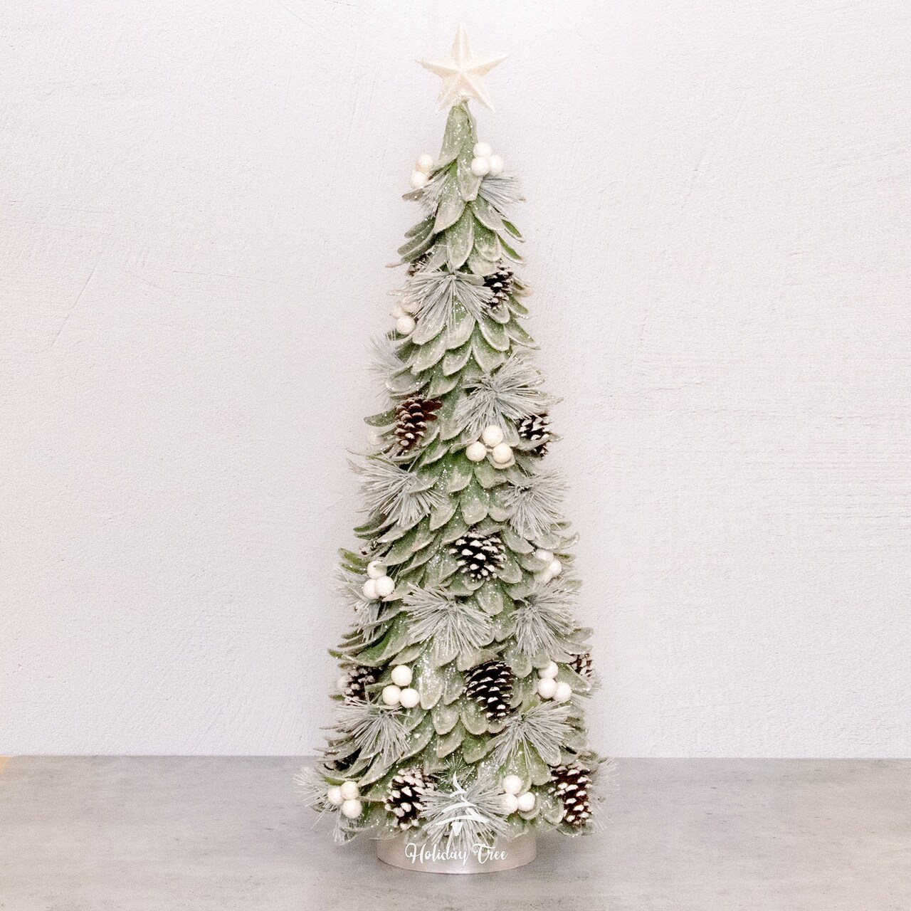 Tabletop Tree Christmas (23.5"/ 30")- Wood curl Petal Cone tree - Final sale / Non-returnable and Non-refundable